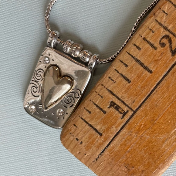 Brighton Silver & gold heart remember me Necklace - Picture 7 of 7